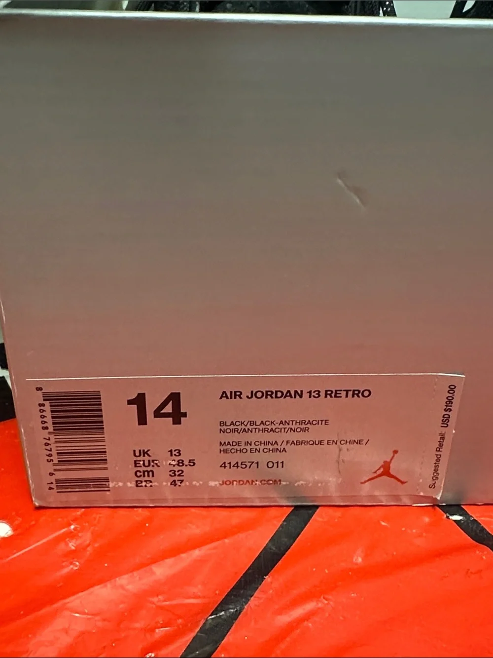Air Jordan 13 Retro Men's Black Reflective Knit Basketball Sneakers